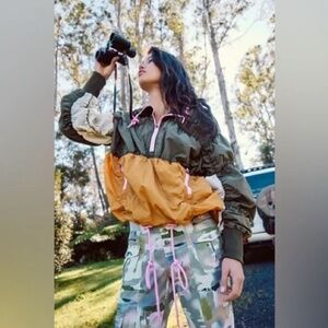 NWT Free People Movement Happy Camper Colorblock Pullover